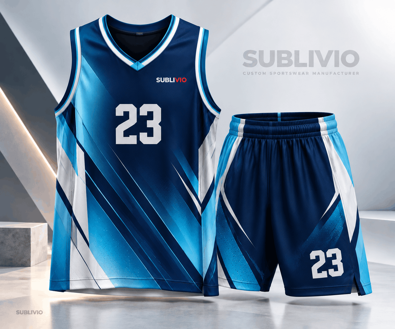 Blue Basketball Jersey Kit — Basketball sample