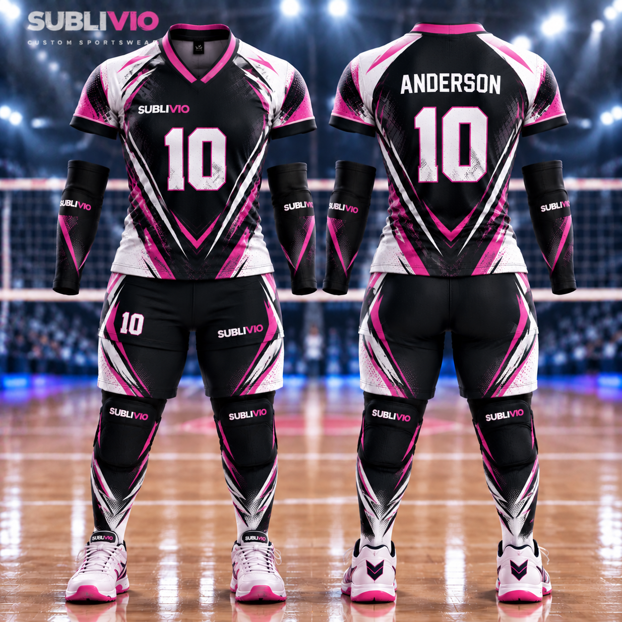 Black & Pink Volleyball Jersey Kit — Volleyball sample