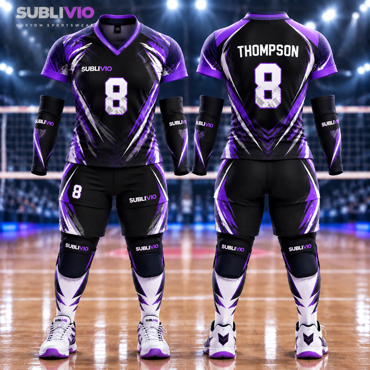 Purple & Black Volleyball Jersey Kit — Volleyball sample
